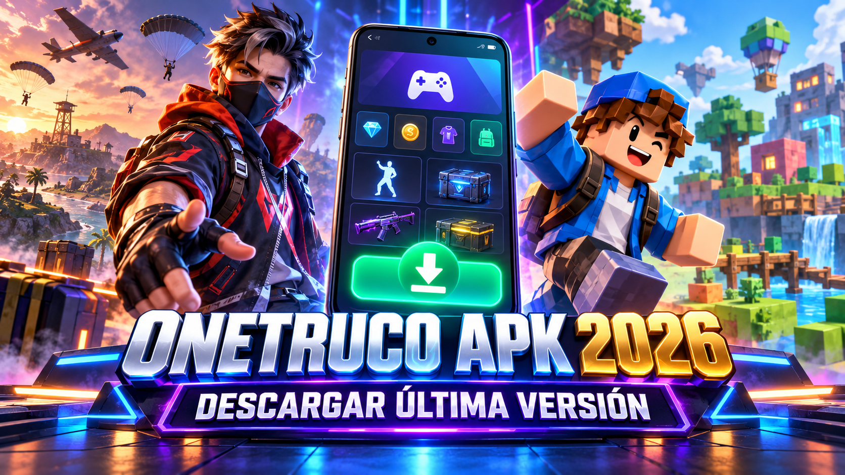 Onetruco APK 2026 - Descargar Última Versión para Free Fire y Roblox